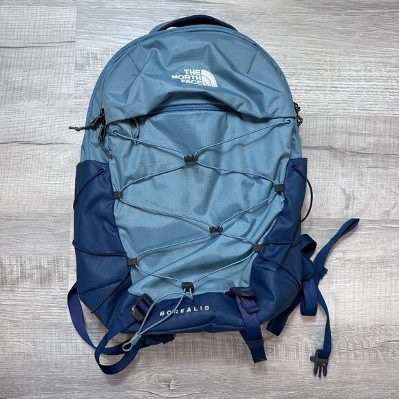 THE NORTH FACE Womens Borealis Backpack 27L Algae Blue / Midnight Petrol GUC - Picture 1 of 9